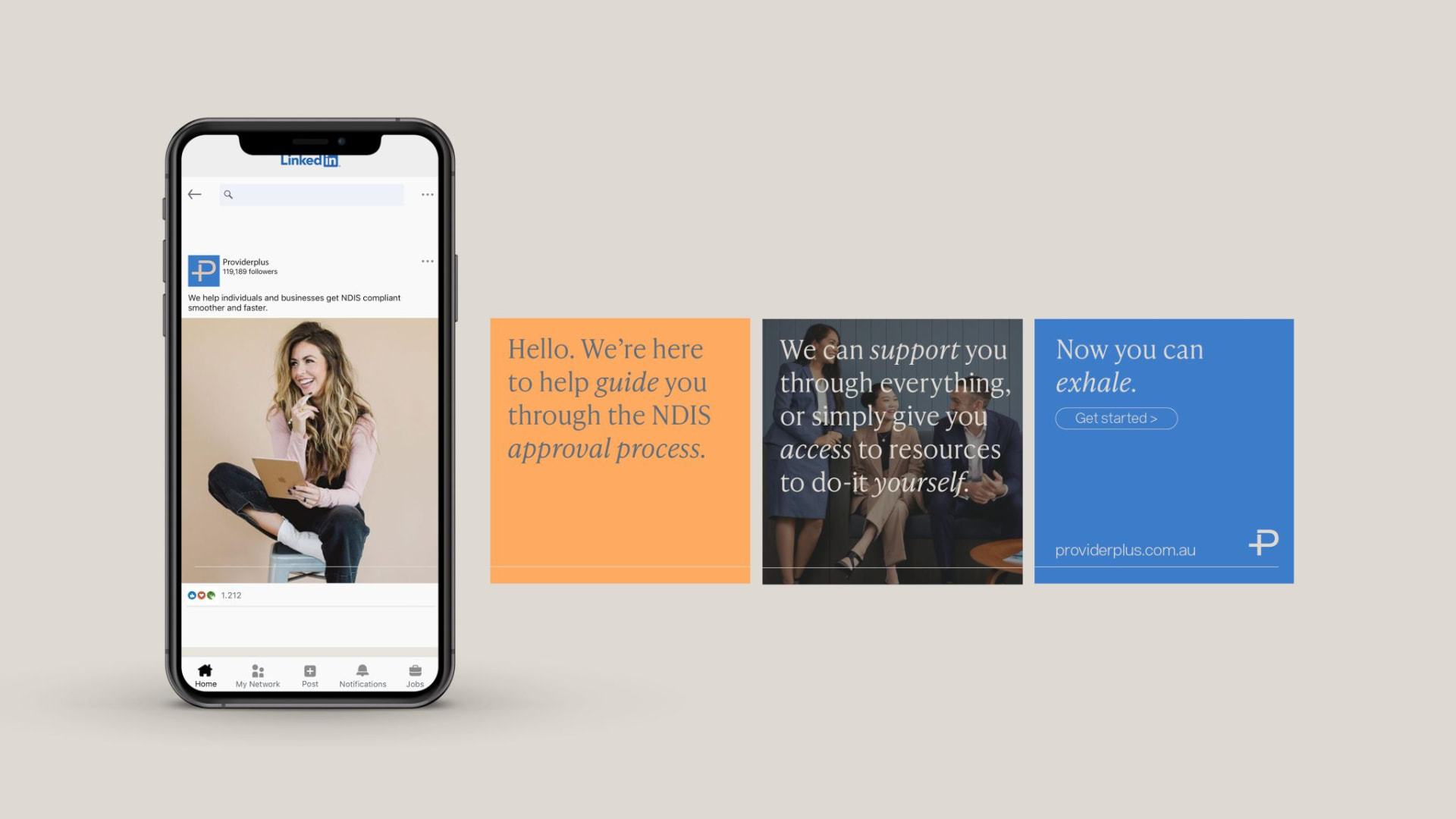 Provider+ social and EDM templates carrying the new brand messaging